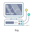 an-ecg-machine-in-flat-outline-vector