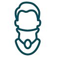 Cervical collar line icon, orthopedic and medical, neck bandage sign, vector graphics, a linear pattern on a white background, eps 10.