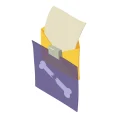 medical-insurance-icon-isometric-envelope-with-paper-x-ray-broken-bone-vector